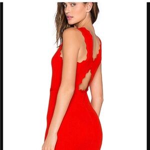 A.L.C. Vibrant Red Backless Dress